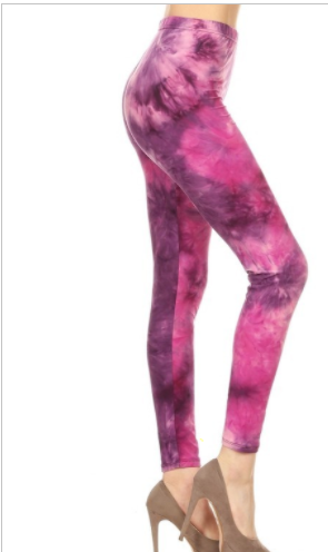 SALE! Pink Leggings Tie Dye One Size Fits Most