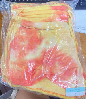 SALE! Tie Dye Shorts  Coral/yellow