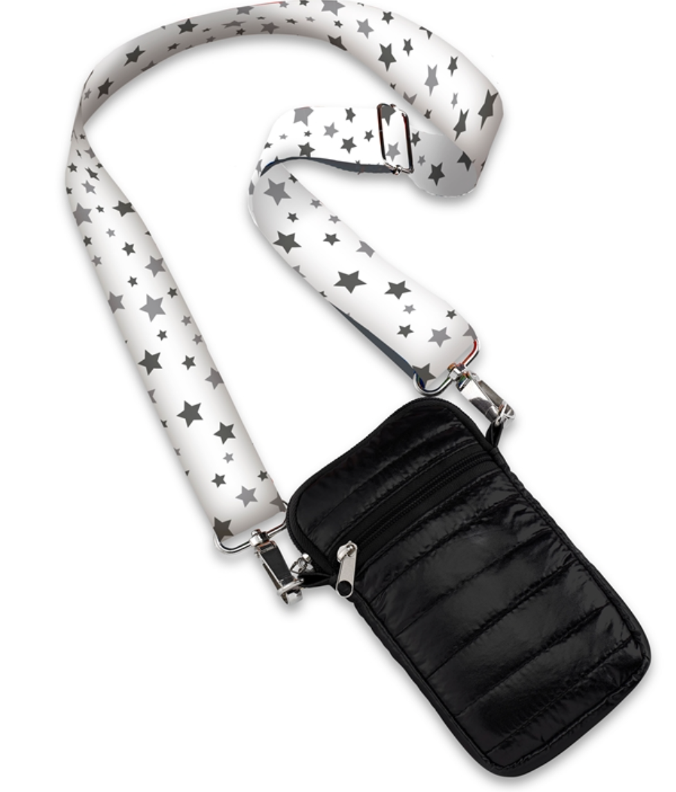 Black with White Star Strap