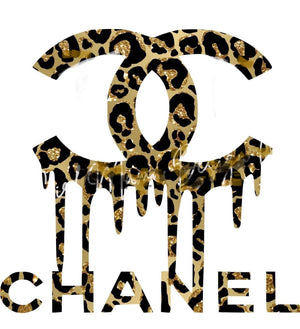 Sale! Leopard Drip Chanel Logo T